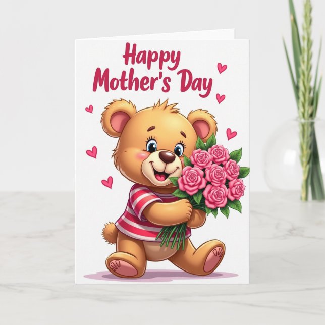 Randiga Vän Blomsterkort Kort (Framsida)