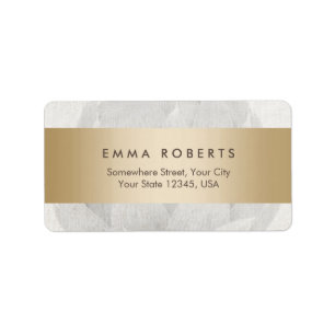 Randigt elegantt linne för adressetikett