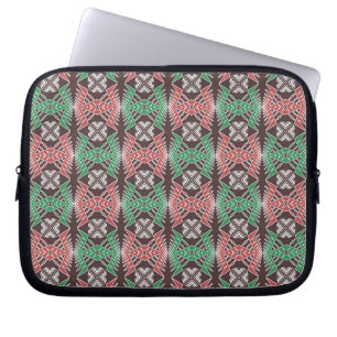 randigt geometriskt mönster för etnisk afrikan laptop sleeve