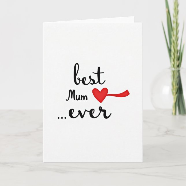 Randigt kort för bästa mamma någonsin (Framsida)