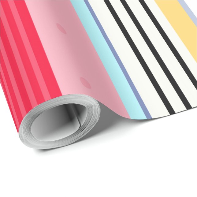 Randigt lyxigt presentpapper (Rulle Hörn)