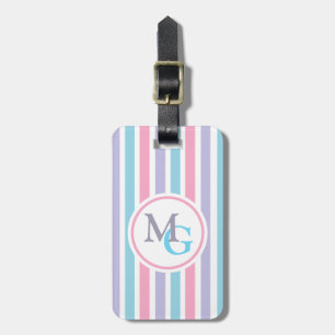 Randigt monogram bagagebricka