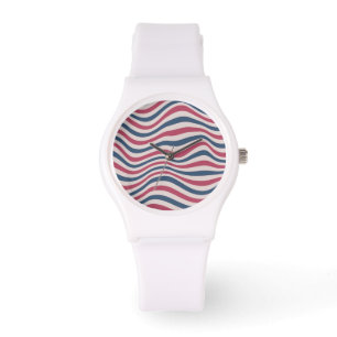 Randigt mönster 2 armbandsur