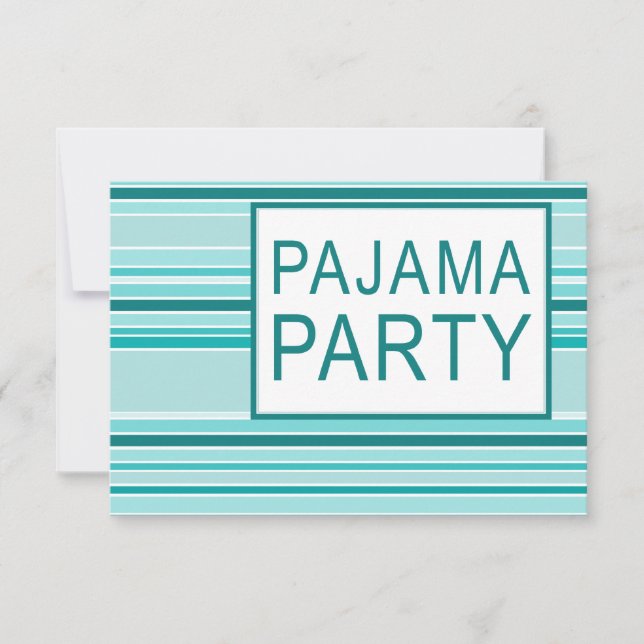 randigt pajamaparty inbjudningar (Framsida)