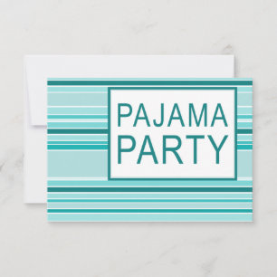 randigt pajamaparty inbjudningar