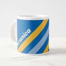 Randigt vid havet med namn jumbo mugg