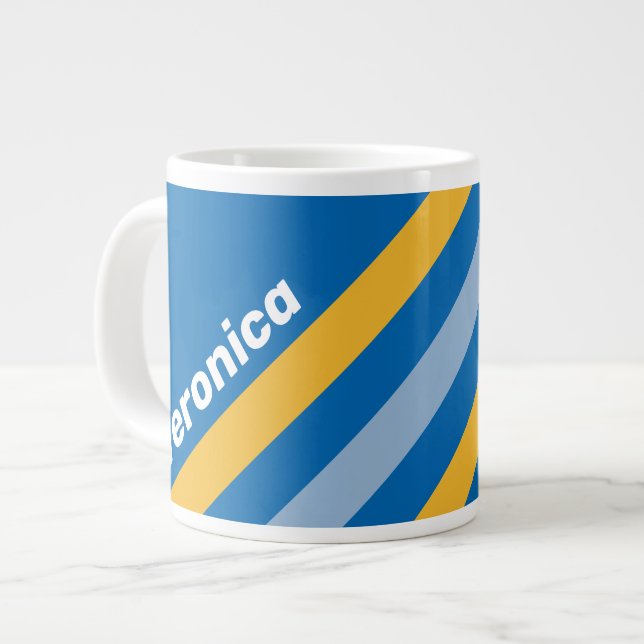 Randigt vid havet med namn jumbo mugg (Framsida vänster)