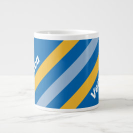 Randigt vid havet med namn jumbo mugg