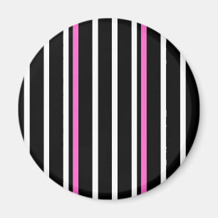 Randmagnet - svart/rosa magnet