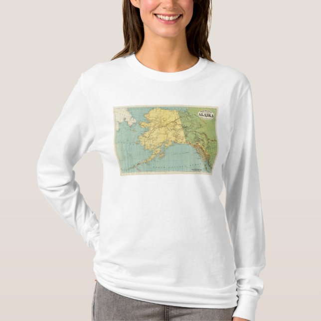 RandMcNallys karta av Alaska T-shirt (Framsida)