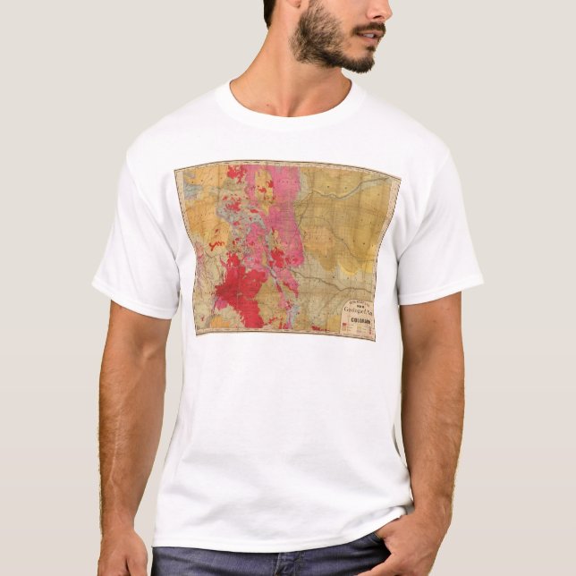 RandMcNallys nya geologiska karta T Shirt (Framsida)