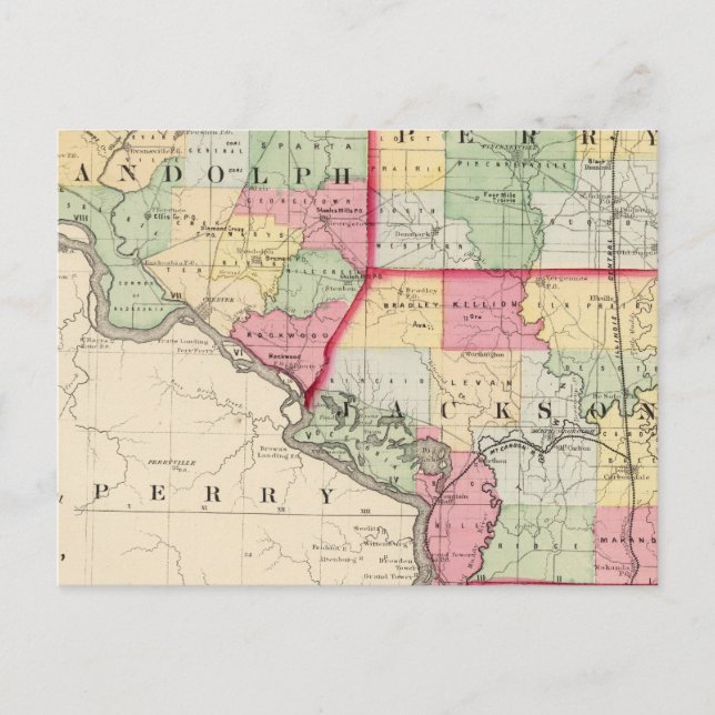 Randolph, Perry, Jackson County Vykort (Framsida)