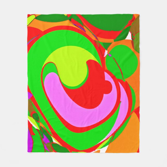 Random Abstrakt Mönster Fleecefilt (Framsidan)