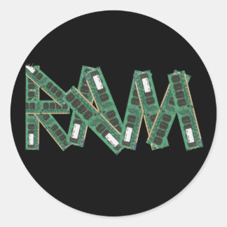 Random Access Memory Runt Klistermärke
