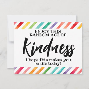 Random Act of Kindness" Motivational Vykort