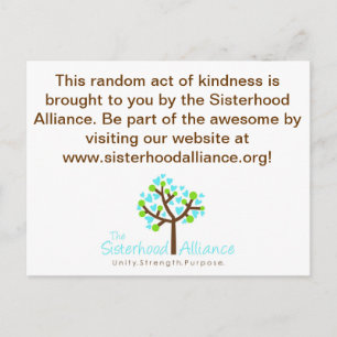 Random Act of Kindness Project Vykort