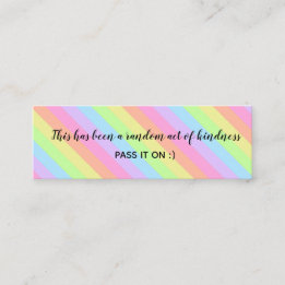 Random Act of Kindness Rainbow Pastel Rand Mini Visitkort