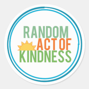 Random Act of Kindness Runt Klistermärke