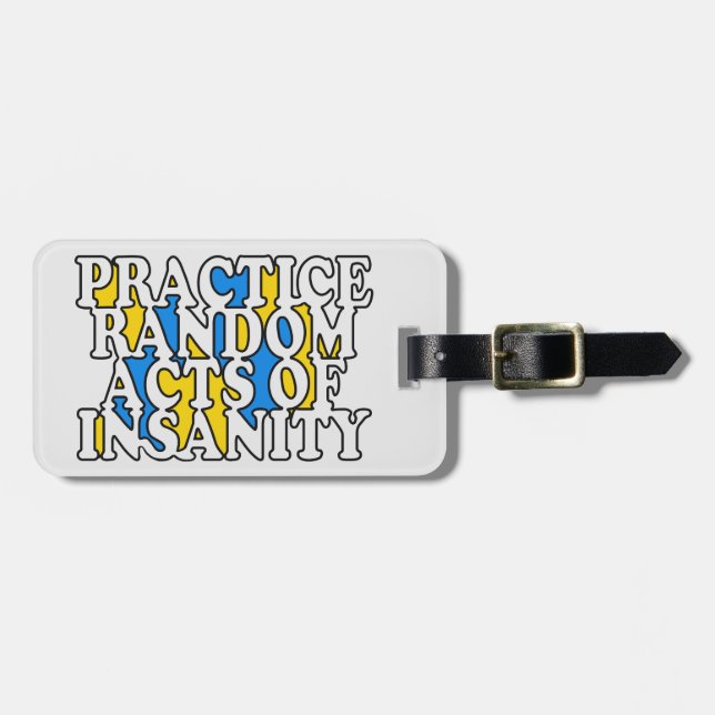 Random Acts of Insanity anpassningsbar bagage tag Bagagebricka (Horisontell Framsida)