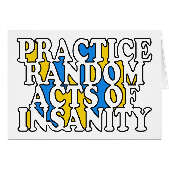 Random Acts of Insanity anpassningsbar Greeting Ca Hälsningskort (Framsidan Horizontal)
