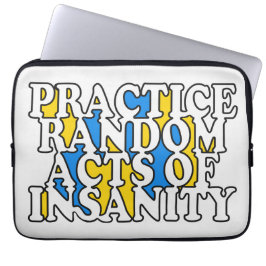 Random Acts of Insanity anpassningsbar laptop slee Sleeve