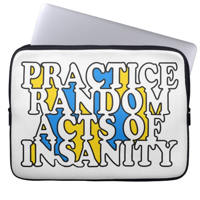 Random Acts of Insanity anpassningsbar laptop slee Sleeve (Framsidan)
