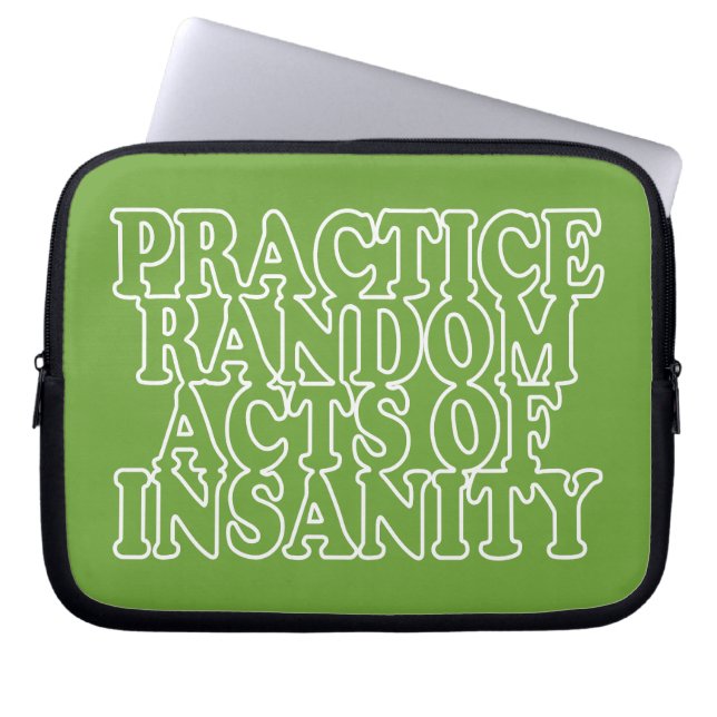 Random Acts of Insanity anpassningsbar laptop slee Sleeve (Framsidan)