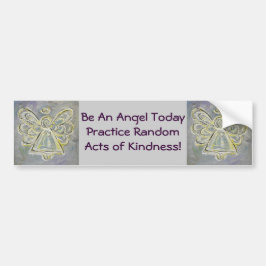 Random Acts of Kindness White Angel Bumper Sticker Bildekal