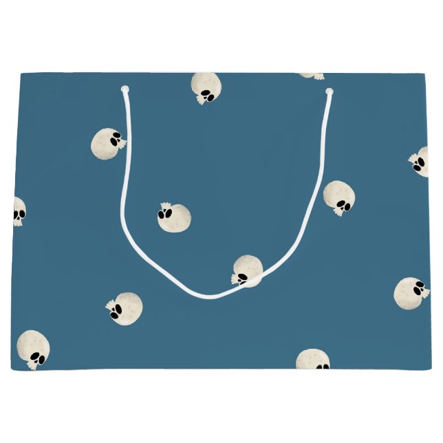 Random Cute Kawaii Skull Dots blek blue (Framsidan)