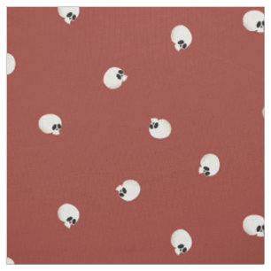 Random Cute Kawaii Skull Dots Red Tyg