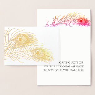 Random Feather Gold Foil Card Folierat Kort