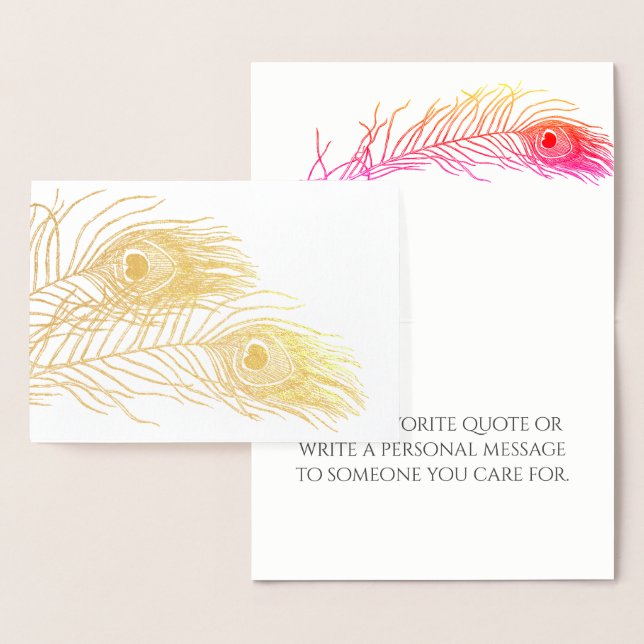 Random Feather Gold Foil Card Folierat Kort (Display)