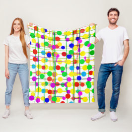 Random Geometric Mönster Fleecefilt