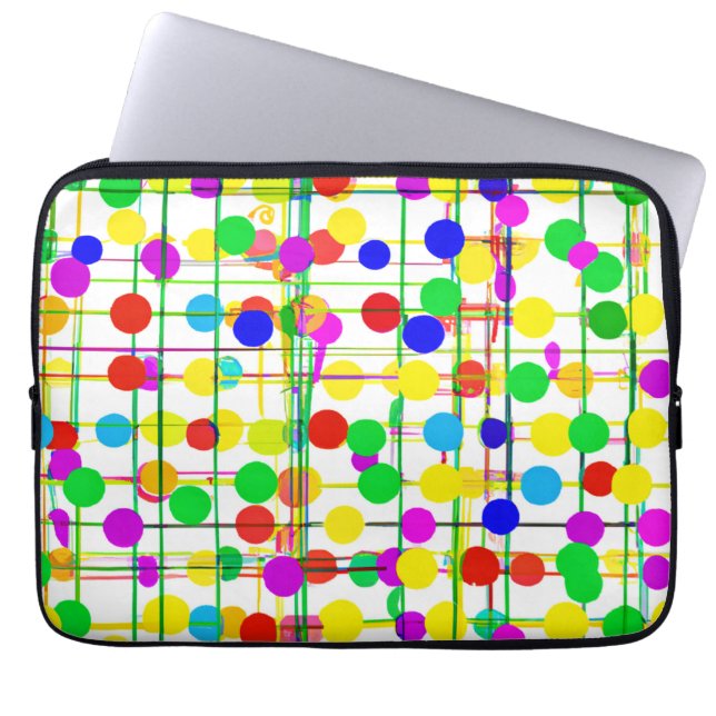 Random Geometric Mönster Laptop Fodral (Framsidan)