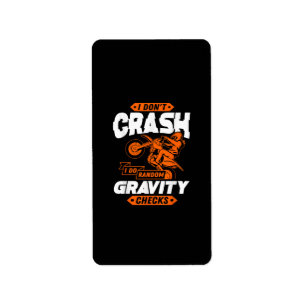 Random Gravity Checks - Motocross & Dirt Bike Adressetikett