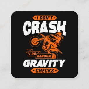 Random Gravity Checks - Motocross & Dirt Bike Fyrkantigt Visitkort