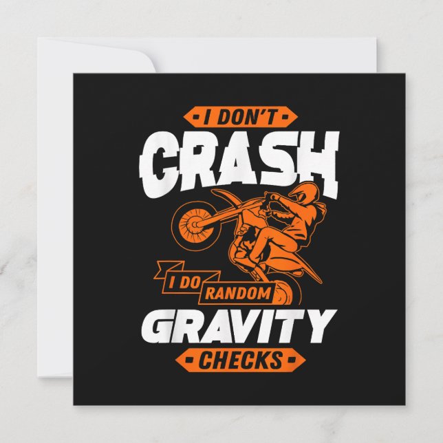 Random Gravity Checks - Motocross & Dirt Bike Inbjudningar (Framsida)