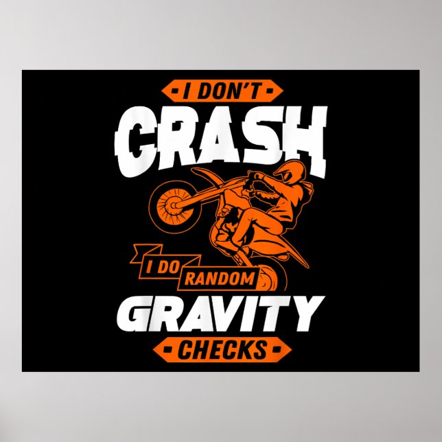 Random Gravity Checks - Motocross & Dirt Bike Poster (Framsidan)