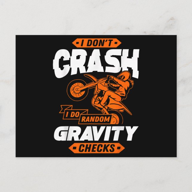 Random Gravity Checks - Motocross & Dirt Bike Vykort (Framsida)