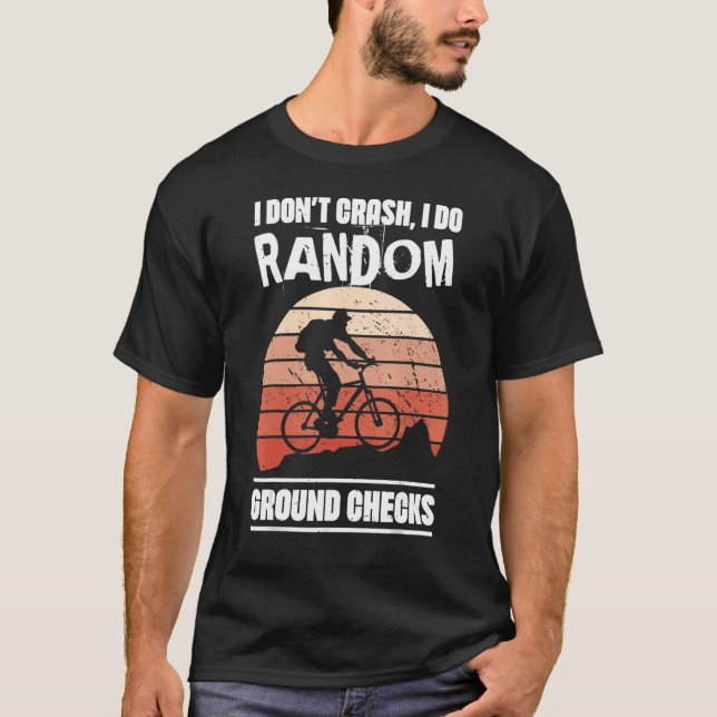 Random Ground checkar Humous Mountain Biking Bike T Shirt (Framsida)
