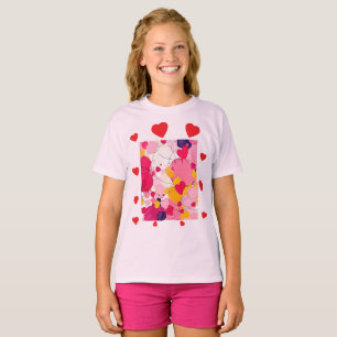 "Random Kärlek Thoughts" - Färgfull Abstrakt T Shirt