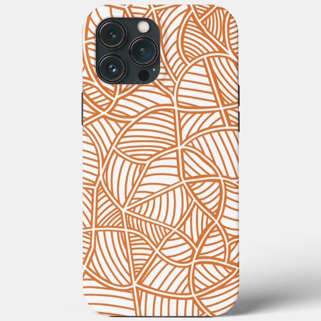 Random Löv Mosaic Mörk Orange (Baksida)
