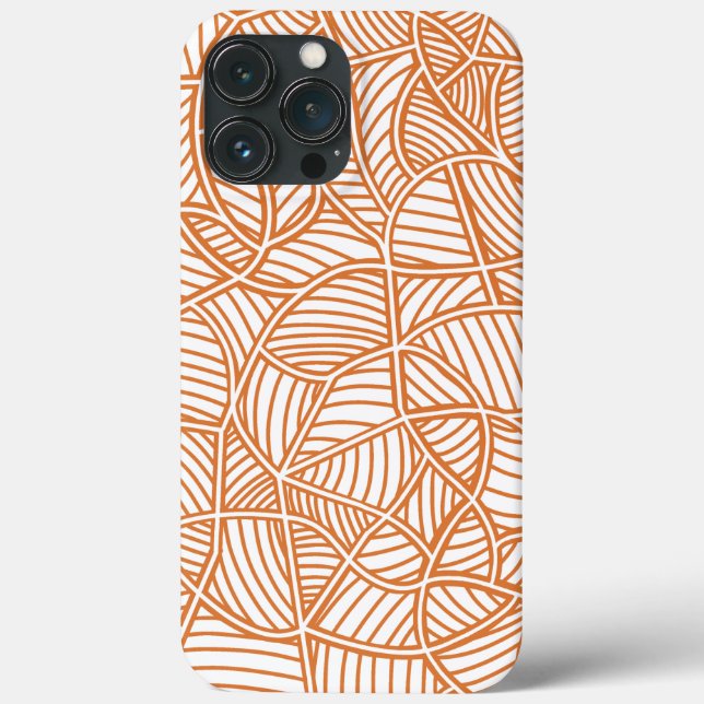 Random Löv Mosaic Mörk Orange (Baksida)