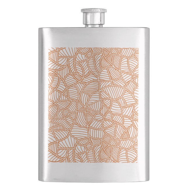 Random Löv Mosaic Mörk Orange Fickplunta (Framsidan)