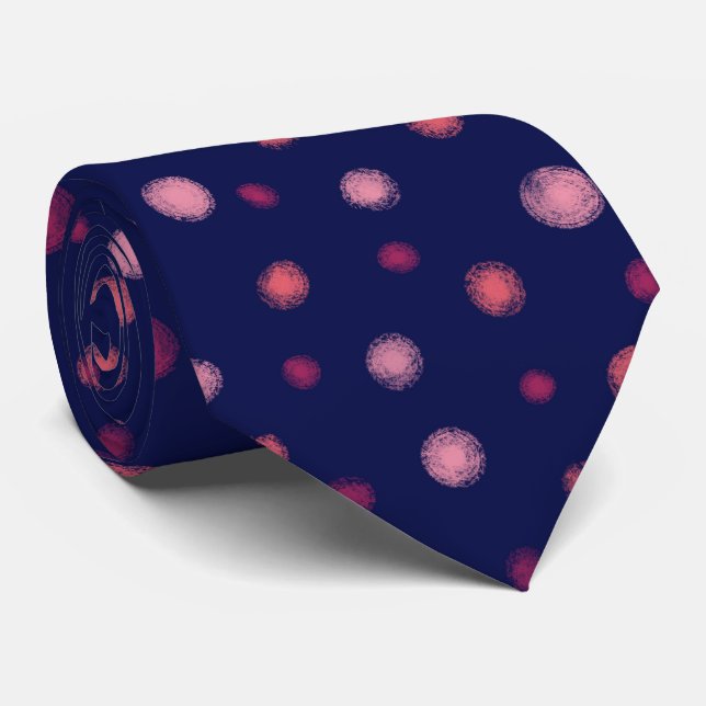 Random Rustic Dots, Coral, Rosa, Navy Blue Slips (Rullad)
