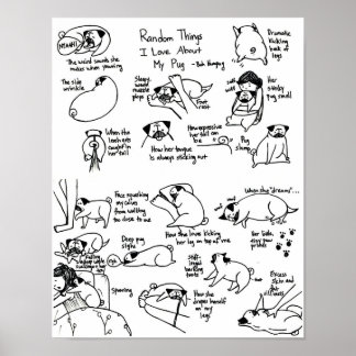 Random Sak I Kärlek om min pug Poster