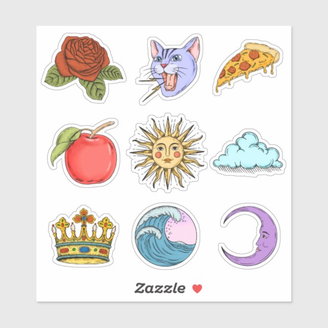 Random Saker Klistermärken (Ark)