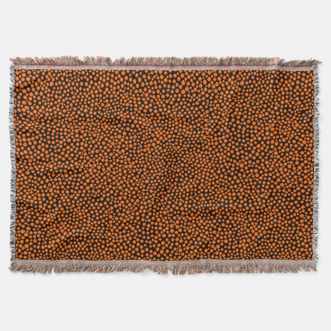 Random Spots - Orange på Black Filt (Framsidan)