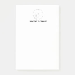 Random Thoughts Afro Post-it Block