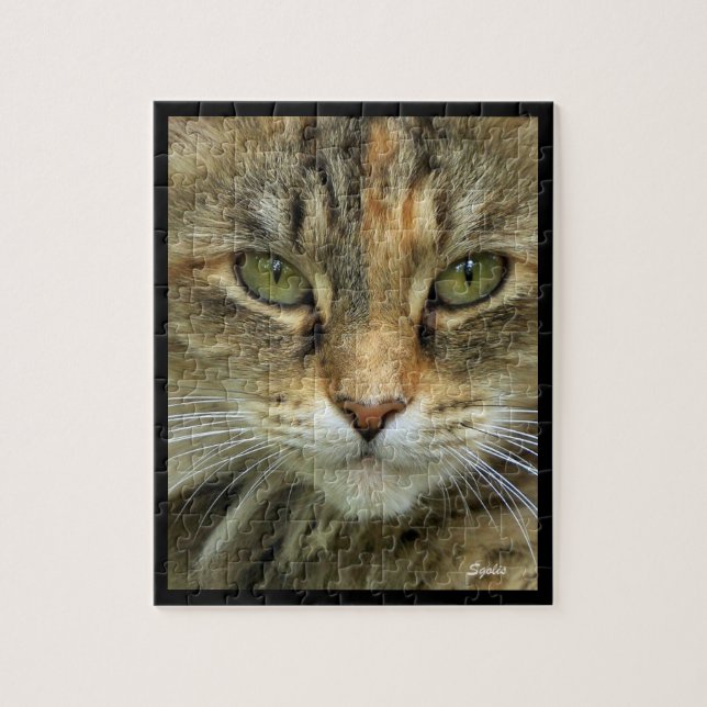 Randrigt kattporträtt Pussel (Vertikal)